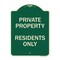 Signmission Designer Series Sign-Residents Only, Green Heavy-Gauge Aluminum, 24" x 18", G-1824-9894 A-DES-G-1824-9894 - alternate 1